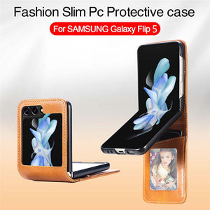 Casekis Folding Multi-card Leather Case for Galaxy Z Flip 5 5G