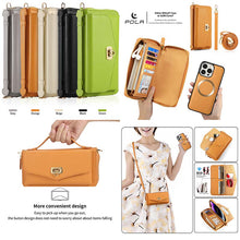 Load image into Gallery viewer, Casekis Multifunction Tote Crossbody Solid Color Phone Bag Orange
