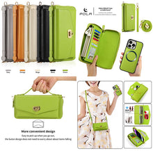 Load image into Gallery viewer, Casekis Multifunction Tote Crossbody Solid Color Phone Bag Green
