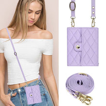 Load image into Gallery viewer, Casekis Crossbody Cardholder Phone Case For Galaxy Z Flip 3 Purple

