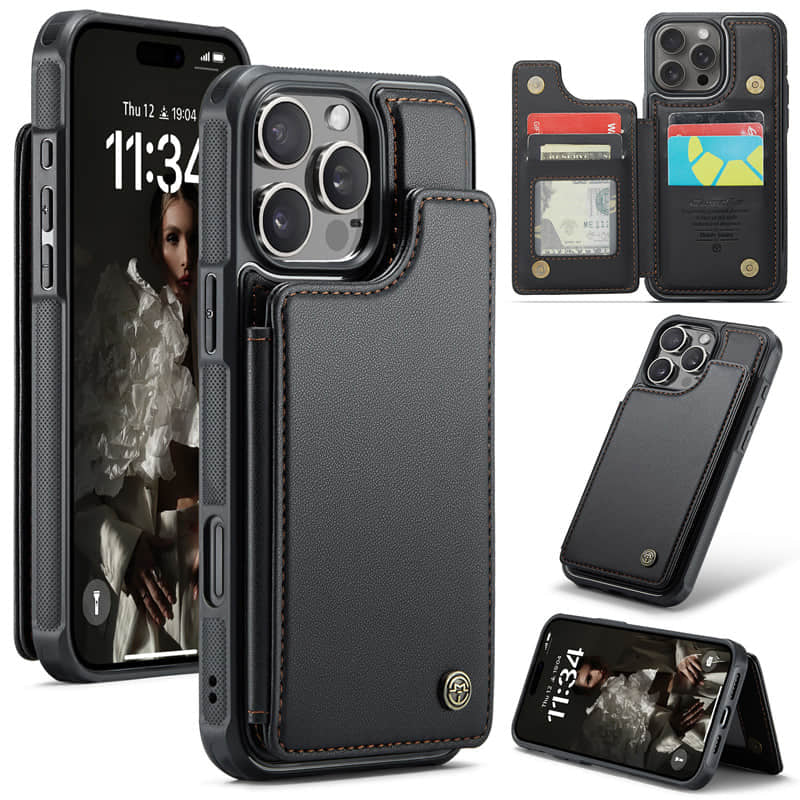 Casekis RFID Cardholder Wallet Phone Case Black Casekis RFID Cardholder Wallet Phone Case Black