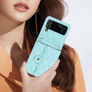 Casekis Crossbody Cardholder Phone Case For Galaxy Z Flip 3 Green