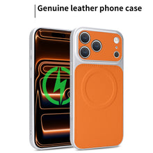 Lade das Bild in den Galerie-Viewer, Casekis Magnetic Shockproof Leather Phone Case Orange
