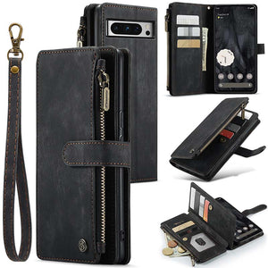 Casekis Leather Zipper Phone Case Black