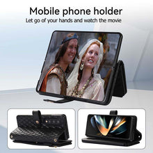 Load image into Gallery viewer, Casekis Crossbody Cardholder Phone Case For Galaxy Z Fold 4 Black
