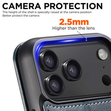 Load image into Gallery viewer, Casekis Leather Wallet MagSafe Phone Case Blue
