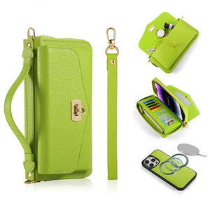 Casekis Multifunction Tote Crossbody Solid Color Phone Bag Green