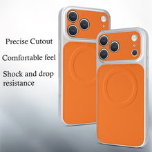 Lade das Bild in den Galerie-Viewer, Casekis Magnetic Shockproof Leather Phone Case Orange
