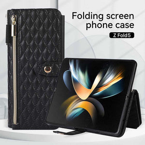 Casekis Crossbody Cardholder Phone Case For Galaxy Z Fold 5 Black