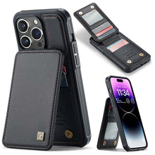 Load image into Gallery viewer, Casekis Flip Card Holder Phone Case Black
