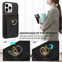 Load image into Gallery viewer, Casekis Ring Stand RFID Card Holder Phone Case Black
