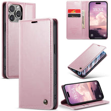 Load image into Gallery viewer, CASEKIS Luxury Flip Leather Phone Case Pink
