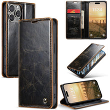 Load image into Gallery viewer, CASEKIS Luxury Flip Leather Phone Case Coffee
