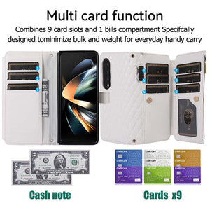Casekis Crossbody Cardholder Phone Case For Galaxy Z Fold 5 White