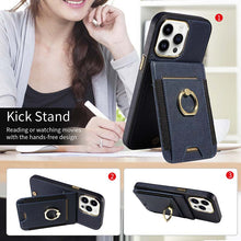 Load image into Gallery viewer, Casekis Ring Stand RFID Card Holder Phone Case Blue
