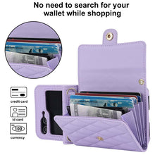 Load image into Gallery viewer, Casekis Crossbody Cardholder Phone Case For Galaxy Z Flip 5 Purple
