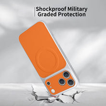 Lade das Bild in den Galerie-Viewer, Casekis Magnetic Shockproof Leather Phone Case Orange
