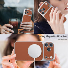 Lade das Bild in den Galerie-Viewer, Casekis Magnetic Shockproof Leather Phone Case Brown

