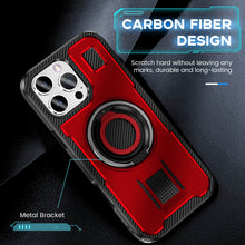 Load image into Gallery viewer, Casekis Rotating Stand Shockproof Phone Case Red
