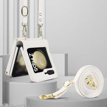 Load image into Gallery viewer, Casekis Crossbody Cardholder Phone Case For Galaxy Z Flip 5 White
