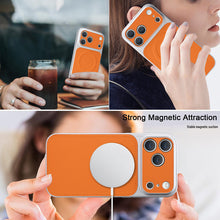 Lade das Bild in den Galerie-Viewer, Casekis Magnetic Shockproof Leather Phone Case Orange
