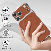 Lade das Bild in den Galerie-Viewer, Casekis Magnetic Shockproof Leather Phone Case Brown
