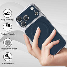 Lade das Bild in den Galerie-Viewer, Casekis Magnetic Shockproof Leather Phone Case Dark Blue
