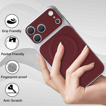 Lade das Bild in den Galerie-Viewer, Casekis Magnetic Shockproof Leather Phone Case Claret
