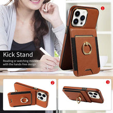 Load image into Gallery viewer, Casekis Ring Stand RFID Card Holder Phone Case Brown
