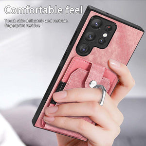 Casekis Ring Cardholder Portable Phone Case Pink