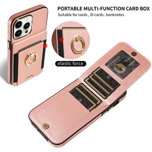 Casekis Ring Stand RFID Card Holder Phone Case Rose Gold