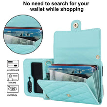 Load image into Gallery viewer, Casekis Crossbody Cardholder Phone Case For Galaxy Z Flip 5 Green
