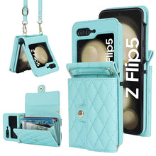 Load image into Gallery viewer, Casekis Crossbody Cardholder Phone Case For Galaxy Z Flip 5 Green
