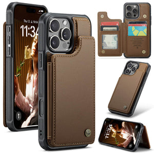 Casekis RFID Cardholder Wallet Phone Case Brown