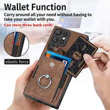 Load image into Gallery viewer, Casekis Ring Cardholder Portable Phone Case Brown
