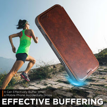 Load image into Gallery viewer, Casekis Leather Wallet MagSafe Phone Case Khaki
