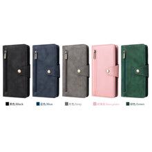 Load image into Gallery viewer, Casekis Studded Zip Leather Wallet Wristlet Phone Case Rose Gold
