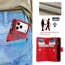 Load image into Gallery viewer, Casekis Crossbody 9 Card Holder Phone Case Red
