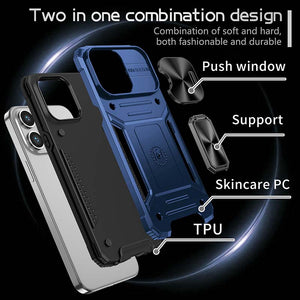 Casekis Magnetic Suction Stand Shockproof Protective Case Blue