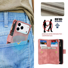 Load image into Gallery viewer, Casekis Crossbody 9 Card Holder Phone Case Rose Gold
