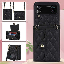 Load image into Gallery viewer, Casekis Crossbody Cardholder Phone Case For Galaxy Z Flip 4 Black
