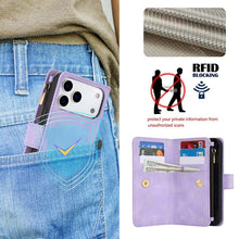 Load image into Gallery viewer, Casekis Crossbody 9 Card Holder Phone Case Purple
