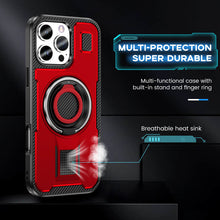 Load image into Gallery viewer, Casekis Rotating Stand Shockproof Phone Case Red
