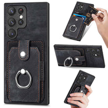 Load image into Gallery viewer, Casekis Ring Cardholder Portable Phone Case Black
