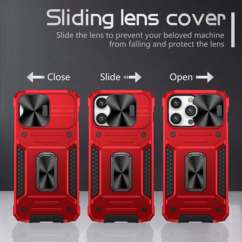 Casekis Magnetic Suction Stand Shockproof Protective Case Red