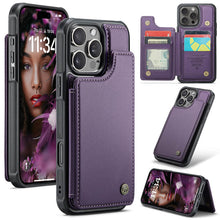 Load image into Gallery viewer, Casekis RFID Cardholder Wallet Phone Case Purple
