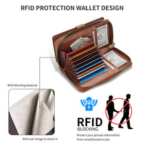 Lade das Bild in den Galerie-Viewer, CASEKIS 2-in-1 Magnetic Detachable Wallet Case with RFID Blocking, 16 Card Slots &amp; Zipper Pocket Brown
