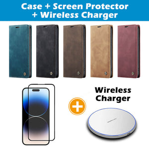 Casekis Retro Wallet Case For iPhone 15 Pro