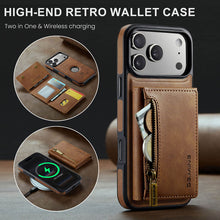 Lade das Bild in den Galerie-Viewer, Casekis RFID Magnetic Detachable Leather Wallet Phone Case Brown
