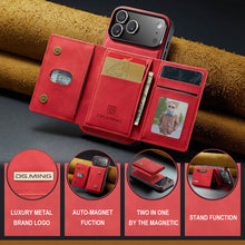 Load image into Gallery viewer, Casekis Magnetic Wallet Detachable Phone Case Red
